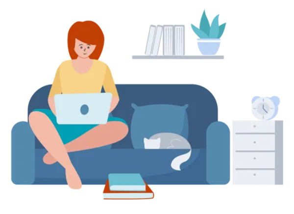 Business owner using a modern website on laptop